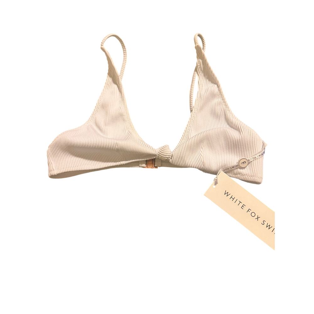 white fox bikini top